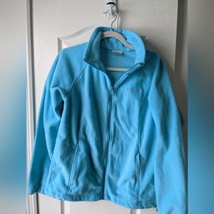 Columbia Women's Benton Springs Blue Zip Fleece Jacket Size Large